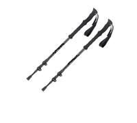 MOHUIED Bâtons de randonnée pliants en Alliage d'aluminium, bâton de Tente télescopique à 3 Sections for l'escalade en Plein air pour Le Trekking(Black Gold 2pcs)