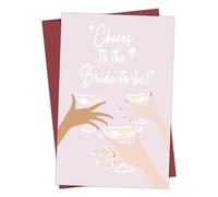 MOHUIED Carte de mariage 1PC Sweet Bridal Shower Card,Funny Engagement For Her,Wedding Congratulations