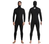MOHUIED Combinaison de plongée Combinaisons complètes en néoprène for hommes, 3.0MM, for plongée, surf, natation, garde au chaud, fermeture éclair avant, combinaison de sport(MF307,XL)