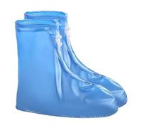 MOHUIED Couvre-chaussures de pluie Couvre-chaussures imperméable en Silicone, couvre-bottes de Sport, pluie, avec couche, matériau antidérapant, épais, résistant à l'usure, unisexe(Blue,M(37-38))