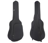 MOHUIED Étui pour Guitare Sac à Dos for Guitare Acoustique Double bandoulière, Housse Souple en Coton épais(36-38Inch Black)