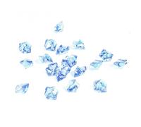 MOHUIED Fish Tank Gravel Lot de 100/200 Pierres Glace pilée Transparentes en Cristal, décorations fête, Mariage, Vase, Remplissage, for la Maison(Light Blue,100pcs)