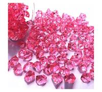 MOHUIED Fish Tank Gravel Lot de 200 Pierres précieuses en Plastique, Cristal, Glace pilée, for Aquarium, décoration, Jouets artisanaux(Pink)