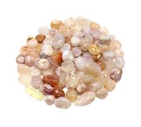 MOHUIED Fish Tank Gravel Pierres de Gravier for Aquarium, Agate feu, Pierre roulée, Cristal énergétique, précieuse, minéraux, Reiki, décoration d'aquarium(Color 12,50g)