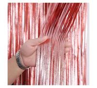 MOHUIED Fond d'écran à Franges Rideau à Franges en Aluminium for arrière-Plan de fête, Draperies décoration for Stand Photo Mariage(Color 14,2m(Drop) x1m(Width))