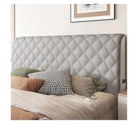 MOHUIED Housse de tête lit en Velours épais matelassée Peluche Tout Compris Protection Dossier Couleur Grise pour tête de lit de Chambre à Coucher rembourrée(Light Gray,W100 x H70cm)