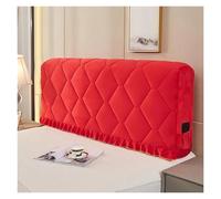 MOHUIED Housse de tête lit en Velours épais Tout Compris matelassée Polaire Corail Douce pour tête de lit de Chambre à Coucher rembourrée(Red,W100cm x H70cm)