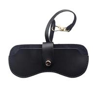 MOHUIED Lunettes en Cuir Souple Sac à Lunettes 5 pièces, étui à Lunettes à Pression Portable, conteneur for Les Yeux, étui Ultra-Mince, Sac de Rangement for Lunettes(Black)