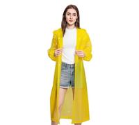 MOHUIED Manteau imperméable épais for femmes et hommes, vêtements imperméables for adultes, Poncho réutilisable, de pluie EVA pour l'Extérieur et l'Utilisation Quotidienne(Yellow)