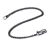 MOHUIED Montre Chaîne de Gilet Chaînes de Montre Poche, Accessoires Ceinture Haut Gamme(Black)