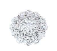 MOHUIED Napperon Rond crocheté à la Main, Dessous de Verre Vintage, napperon de Table en Coton au Crochet, Serviettes de Mariage, napperons en Dentelle, décoratifs Set De Table(White,30cm)