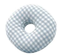 MOHUIED Oreiller perforé Oreiller de perçage d'oreille 30x30cm, for dormeurs latéraux, oreillers en Forme Donuts avec Trou, Protecteur d'oreiller, Support tête et Cou(Blue)