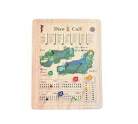 MOHXFE Golf Dice Game,Golf Dice Board Game, Wood Tabletop Golf Dice Game,Portable Board Game Gift for Golfers, Friends (Style-B)