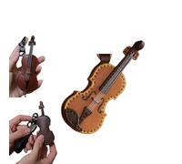 MOHXFE Porte-clés Violon,Porte-clés Violon en Cuir Vintage,Porte-clés Violon et Violoncelle en Cuir,Fait à la Main pour Les Amoureux de la Musique (1PC-B)