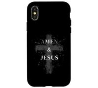 Moi et Jésus Amen et Jésus Croix Catholique Coque pour iPhone X/XS