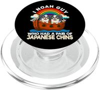 Moi, Noah, Un Gars Qui Avait Une Paire de mentons Japonais, Le Chien de l'arche de Noé PopSockets PopGrip pour MagSafe