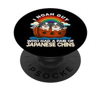Moi, Noah, Un Gars Qui Avait Une Paire de mentons Japonais, Le Chien de l'arche de Noé PopSockets PopGrip Adhésif