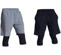 Moi Shorts De Sport, Lied, Athletic Workout Ruig Shorts, avec Poches, Short De Sport Léger, Black+Grey, XL