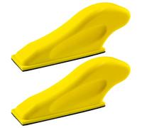 Moicstiy Kit de micro ponceuse 8,9 x 2,5 cm, 2 mini blocs de ponçage à la main, plaque de support de crochet pour espaces étroits, polissage, bricolage