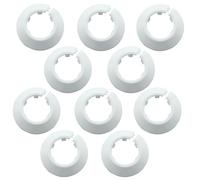 Moicstiy Lot de 10 cache-tuyaux en plastique, blanc, 32 mm