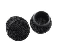 Moicstiy Lot de 2 grilles de microphone noires en maille pour tête sphérique compatible avec SM58 SM58LC SV100 RK143G