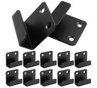 Moicstiy - Lot de 6 crochets muraux robustes en acier inoxydable avec largeur intérieure de 15 mm (noir)