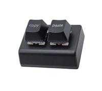 MOIDHSAG Clavier de jeu mécanique à 2 touches avec éclairage couleur et commutateurs remplaçables à chaud Petit clavier de jeu