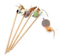 MOIDHSAG Stick Jouet Chaton Teaser Scratch Jouet Interactif Ennui Teaser Jouer Lui-même Tumbler