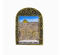 Moiilvcla Aimant de réfrigérateur 3D en forme d'église du Saint-Sépulcre de Jérusalem Israël - Souvenir de voyage - Décoration magnétique pour réfrigérateur - Collection artisanale