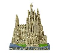 Moiilvcla Aimant de réfrigérateur 3D Sagrada Familia Barcelone Espagne Souvenir de voyage Décoration de réfrigérateur Autocollant magnétique Craft Collection