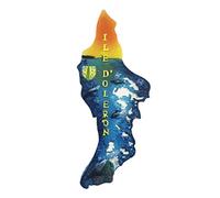 Moiilvcla Aimant de réfrigérateur France Poitou-Charente Oleron Souvenirs de voyage Maison Cuisine Réfrigérateur Décoration Autocollant magnétique peint à la main Collection artisanale