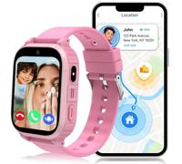 Moikmlih GPS Montre Connectée Enfant, Montre Intelligent Enfant 4G Telephone, Appel, SOS, Chat Vidéo WiFi, GPS Localisation, Mode Classe, Réveil, 7 Jeux, 10 Contacts, Smartwatch Ado Enfants Cadeau