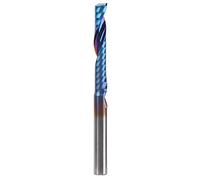 Moiling en spirale Cutter à lame unique Bit de routeur CNC en acier au tungstène CNC avec revêtement nano-bleu outil de coupe haute précision pour le plastique en métal en bois