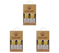 Moillard - Coffret cadeau Chablis et Petit Chablis, Chardonnay Vin Blanc, Grand Vins de Bourgogne en caisse bois (2 x 0,75L) (Lot de 3)