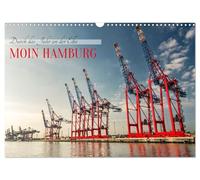 Moin Hamburg - A travers l'année au bord de l'Elbe, Version française (Calendrier mural 2026 DIN A3 portrait), Calendrier CALVENDO mensuel