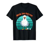 Moin ihr Fritten Hambourg Möwe Nordsee Côte Mer Drôle T-Shirt