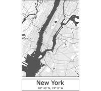 Moin Socks New York : torchon / torchon de cuisine avec carte ou plan de la ville de New York