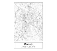 Moin Socks Rome : torchon avec carte ou plan de la ville de Rome