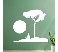 moine bouddhiste, yoga, méditation, bouddhiste 51x58.8cm Personnalisation Blanc