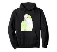 Moine Perruche Quaker Aquarelle Perroquet Portrait Sweat à Capuche