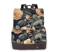 Moineau, fleur, feuille - Sac à dos de voyage tendance pour femme - Sac à dos décontracté en cuir imprimé pour le travail