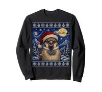Moineau Oiseau Père Noël Moche Noël Sweatshirt