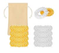 moinkerin 10 Morceaux Acupressure Anneaux de Massage des Mains, Bague en Métal de Médecine pour Massage des Doigts ou Massage des Orteil