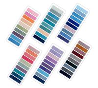 moinkerin 1200 Pièces Marque Page Adhesif Sticky Notes 6 Sets Couleur Feuillets Autocollants Index Tabs PET Multicolore pour les Signets, l'étude, le Bureau