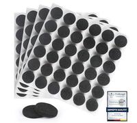 moinkerin 144 Pièces Patins Feutre Autocollant 15mm Patin Chaise Feutre 5mm Tampon Meuble Patins pour Meubles Anti-Rayures & Réduction du Bruit Noir