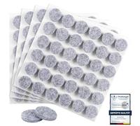 moinkerin 144 Pièces Patins Feutre Autocollant 15mm Patin Chaise Feutre 5mm Tampon Meuble Patins pour Meubles Anti-Rayures & Réduction du Bruit Gris