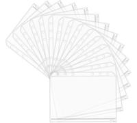 moinkerin 15 Pièces Pochette Plastique A6 6 Trous Pochettes Classeur en Plastique Dossiers à Glissière Imperméable pour Reliure d'ordinateur Portable A5 Documents Carnets de Notes Cartes