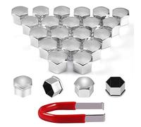moinkerin 20 Pièces Cache Ecrou 17 mm Capuchons Protection Hexagonal Plastique Protecteurs Boulon Ecrou Couvre pour Ecrous de Roue avec Outil Demontage pour Voitures-Ne Convient Pas pour Q7