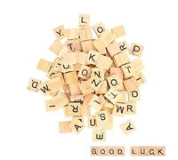 moinkerin 200 Pièces Lettres en Bois, Puzzle Alphabets A à Z, 100 en Bois Artisanat pour Les Cadeaux en Bois des Enfants, La Décoration des Chambres, Les Fournitures Scolaires