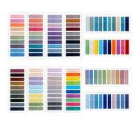 moinkerin 2400 Pièces Marque Page Adhesif Sticky Notes 12 Sets Couleur Feuillets Autocollants Index Tabs PET Multicolore pour les Signets, l'étude, le Bureau